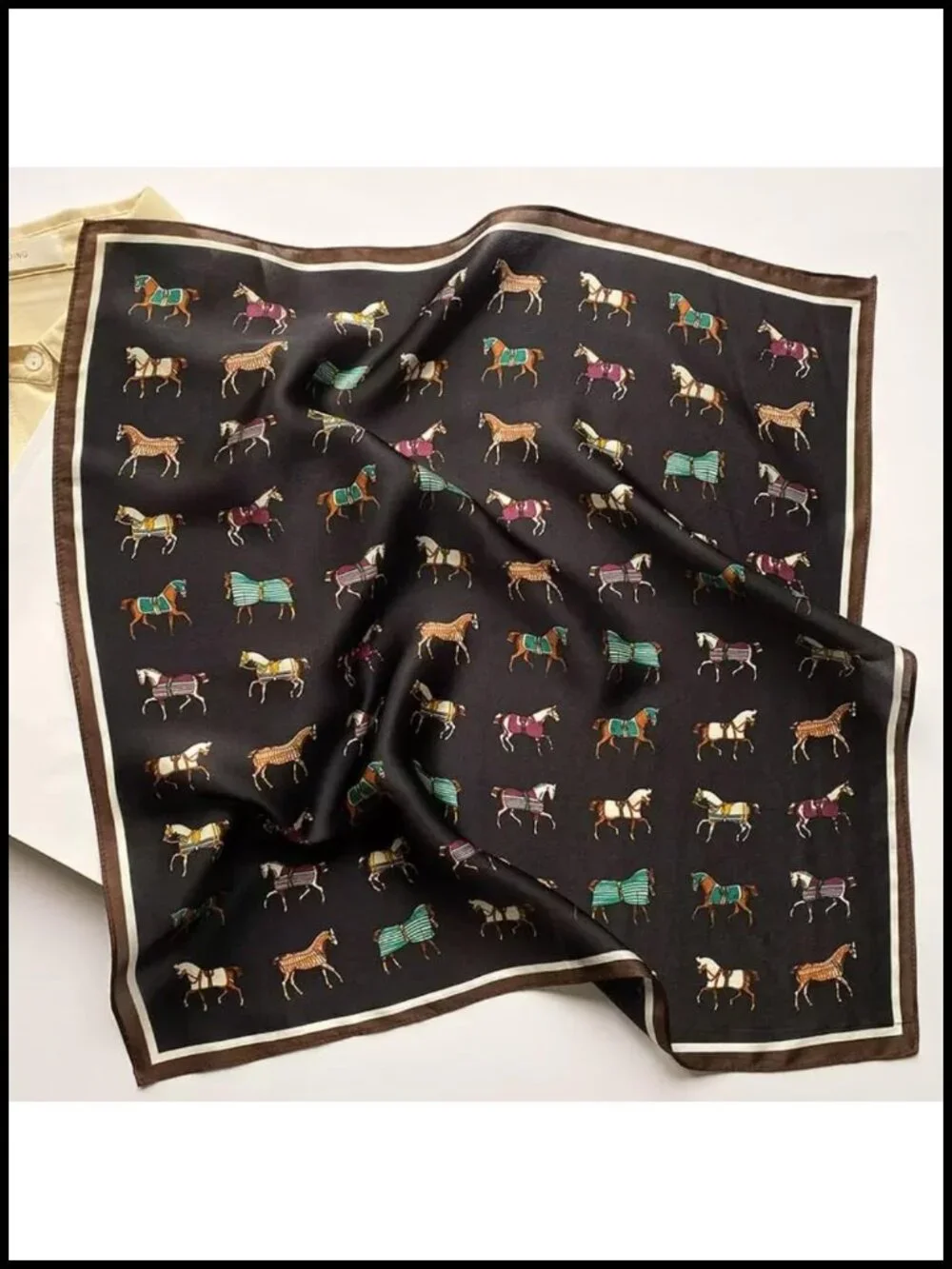 100% Pure Mulberry Silk Small Square Scarf 21x21 Lightweight Neckerchief Unisex